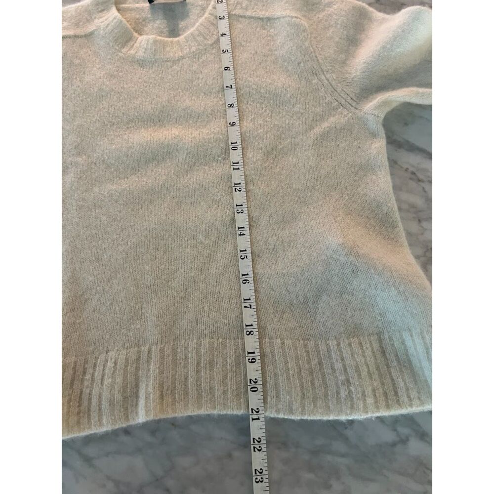 $495 James Perse 100% Cashmere Knit Ivory Crew Neck Sweater Medium JP 2 Pullover - Picture 7 of 9